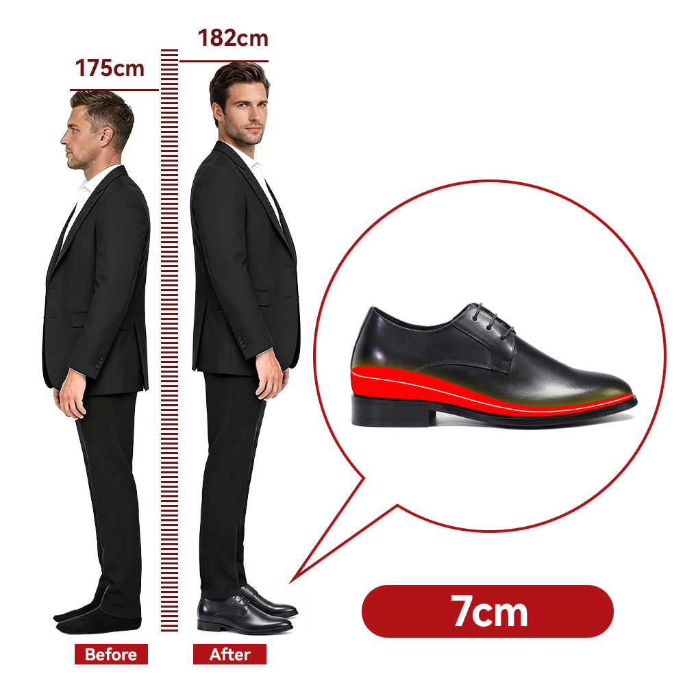 BUTY PODWYŻSZAJĄCE BASILIO +7 CM