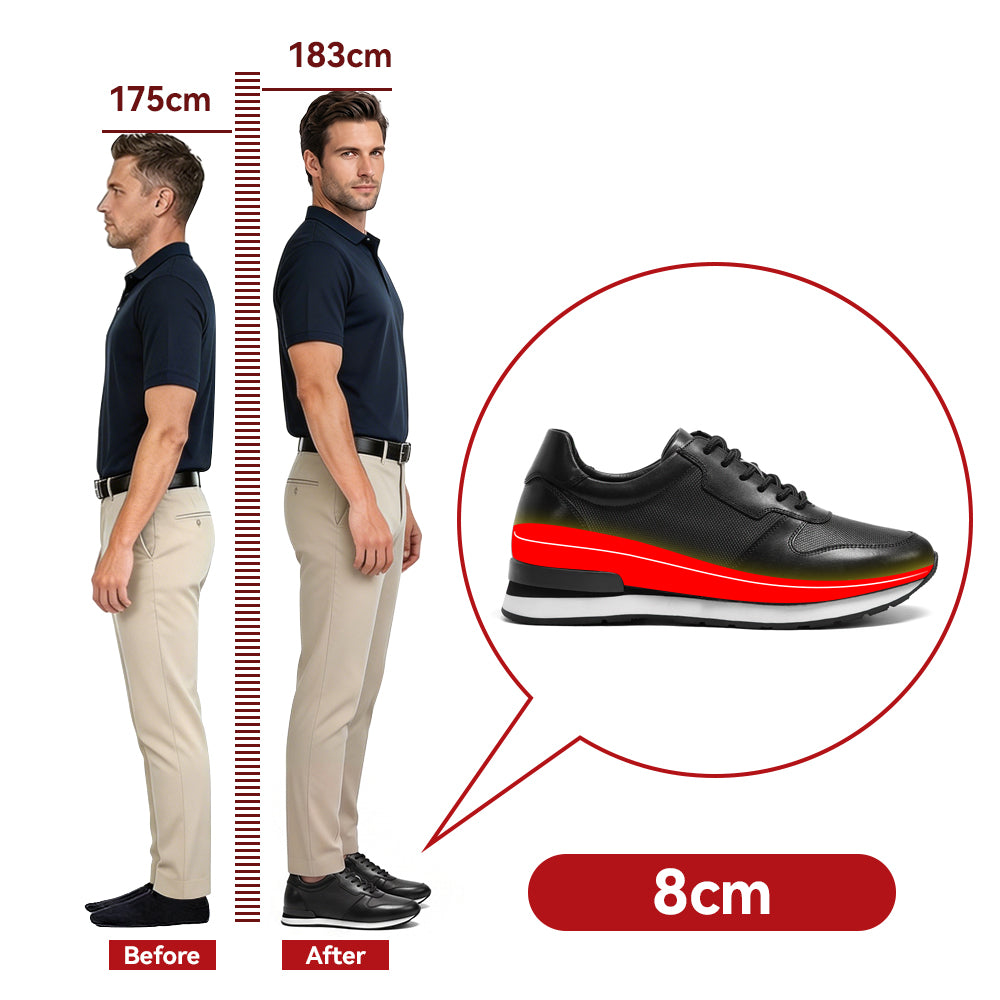BUTY PODWYŻSZAJĄCE BASSO +8 CM