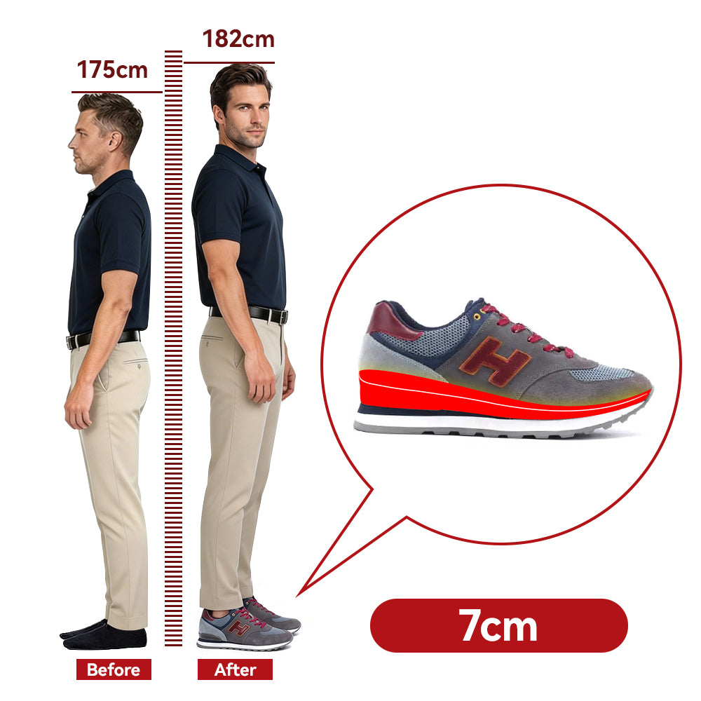 BUTY PODWYŻSZAJĄCE SPORTOWE ETTORE +7 CM