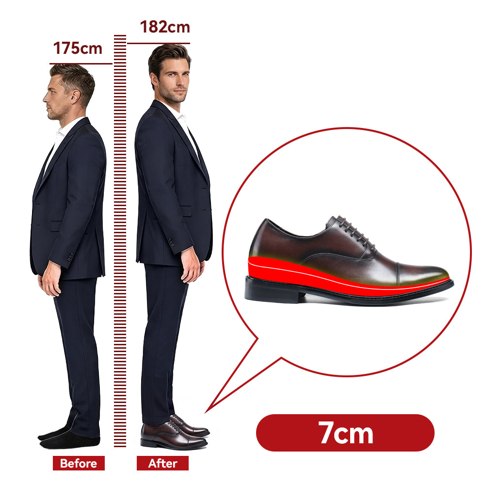 BUTY PODWYŻSZAJĄCE FERDINANDO +7 CM