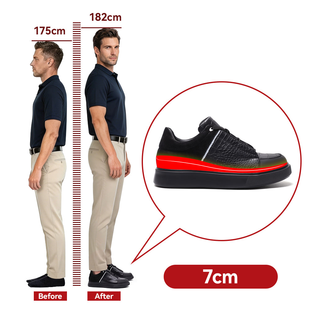 BUTY PODWYŻSZAJĄCE GIANLUCA +7 CM