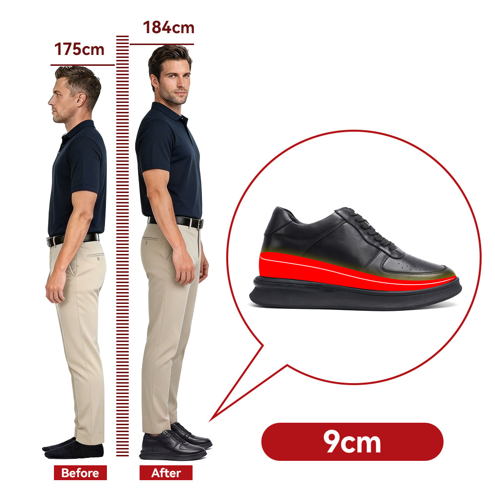 BUTY PODWYŻSZAJĄCE MILANO +9 CM