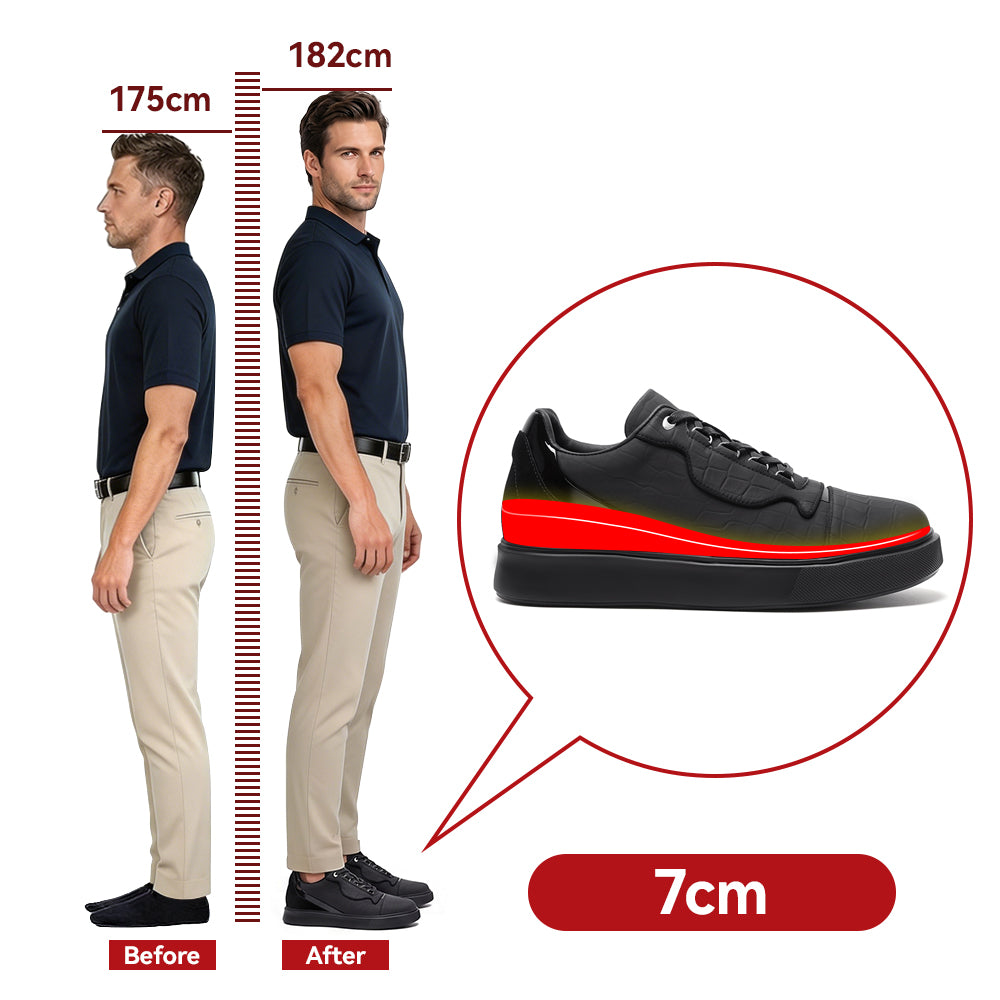 BUTY PODWYŻSZAJĄCE NEREO +7 CM