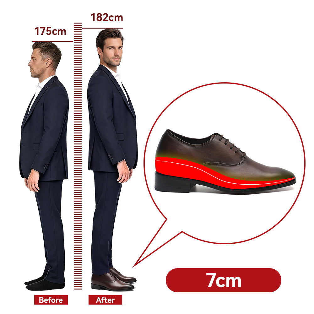 BUTY PODWYŻSZAJĄCE PAOLO +7 CM