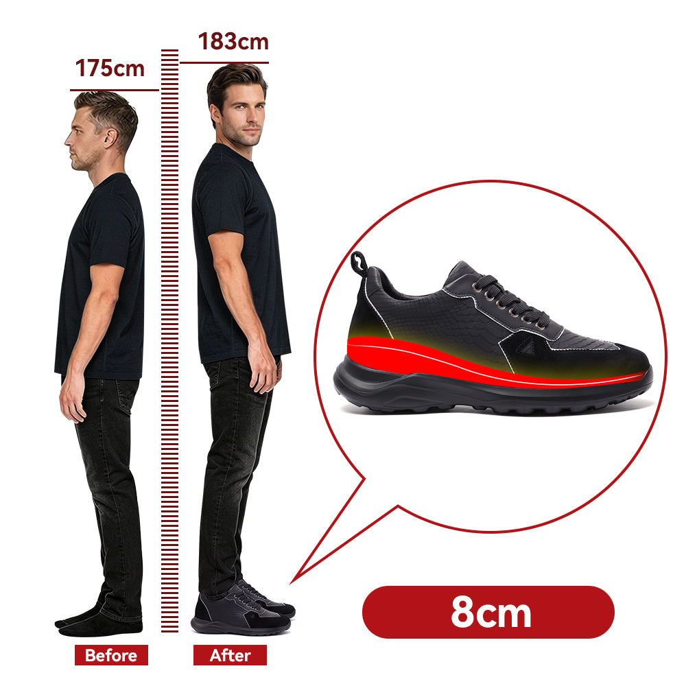 BUTY PODWYŻSZAJĄCE SEVERINO +8 CM