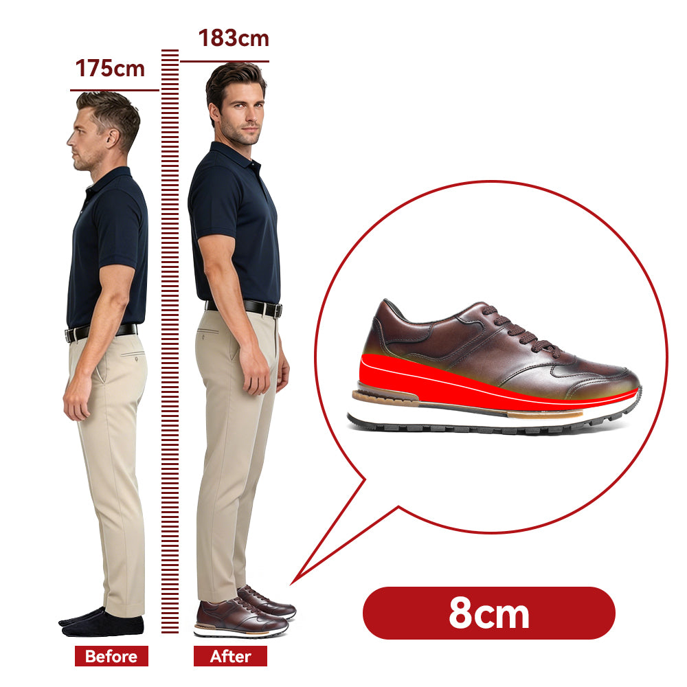 BUTY PODWYŻSZAJĄCE EMILIO +8 CM