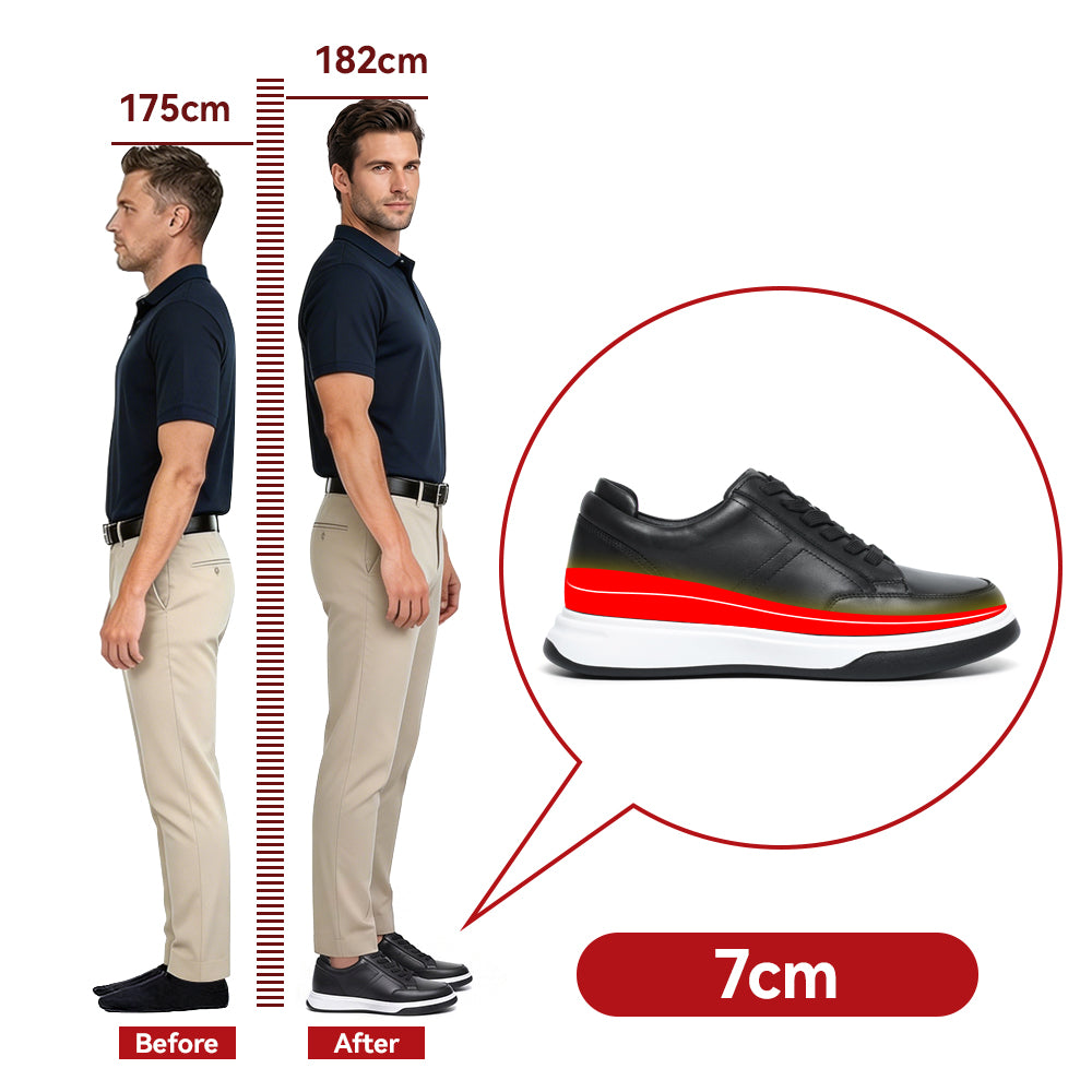 BUTY PODWYŻSZAJĄCE GENARO +7 CM