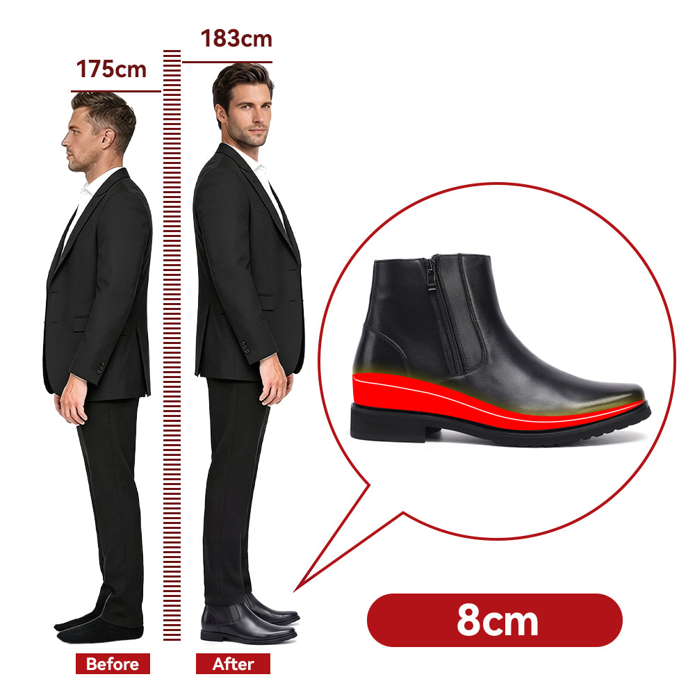 BUTY PODWYŻSZAJĄCE GUSTAVO +8 CM