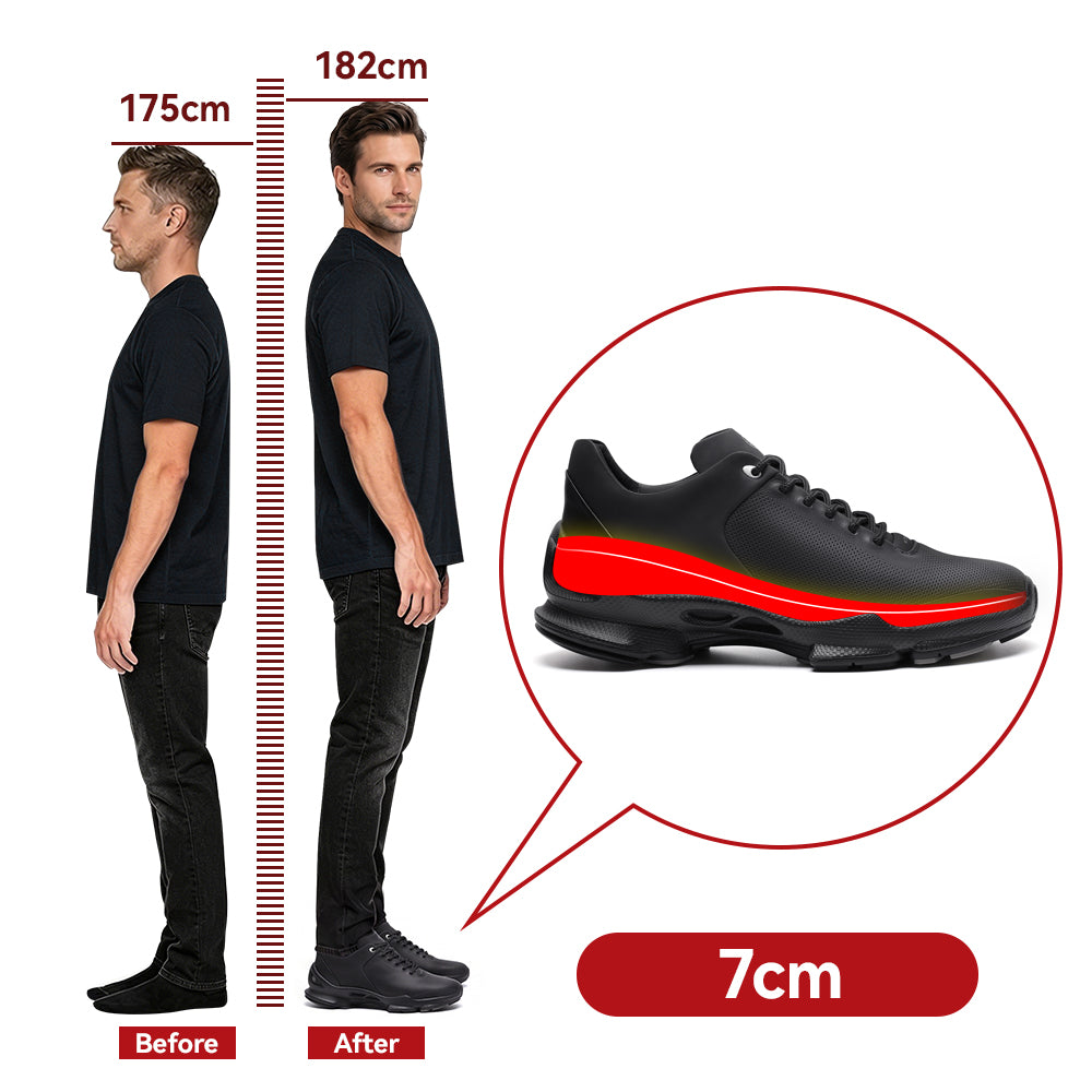 BUTY PODWYŻSZAJĄCE LEOPOLDO +7 CM