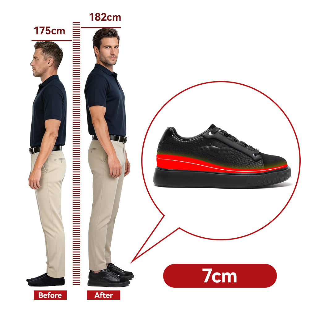 BUTY PODWYŻSZAJĄCE NEVIO +7 CM