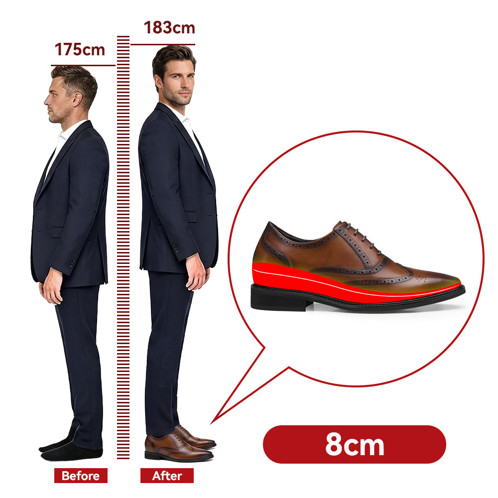 BUTY PODWYŻSZAJĄCE ROBERTO +8 CM