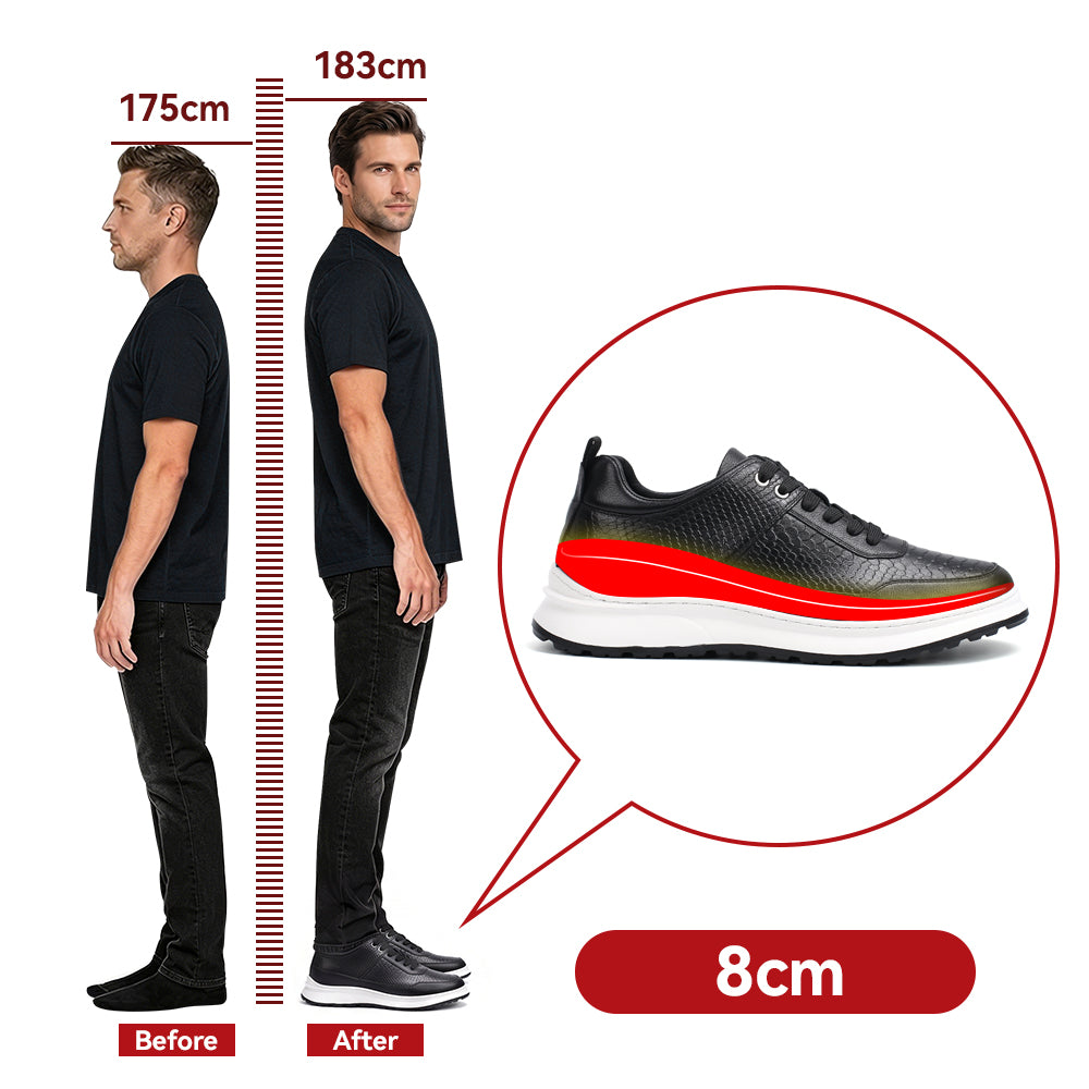 BUTY PODWYŻSZAJĄCE ROMANO +8 CM