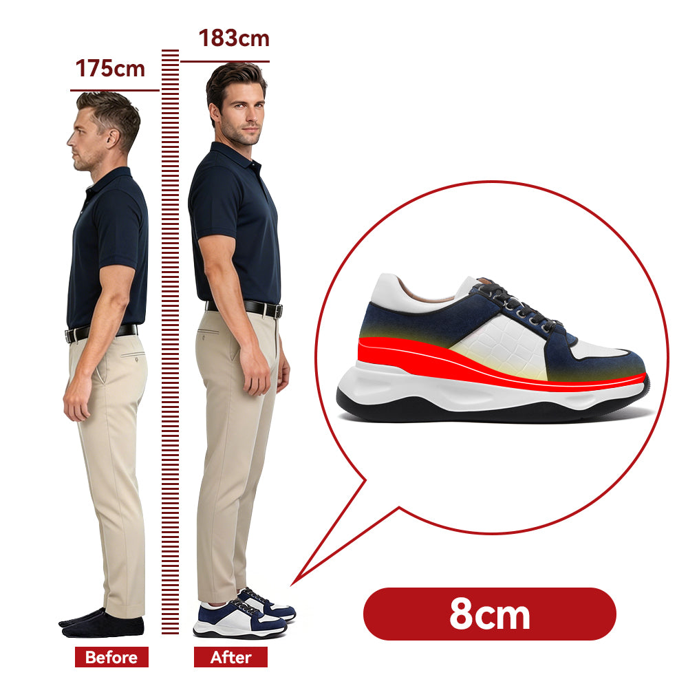 BUTY PODWYŻSZAJĄCE VASCO +8 CM