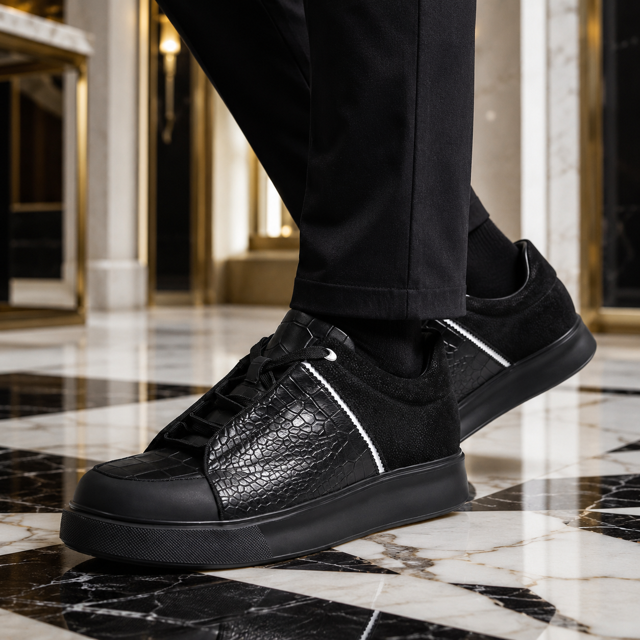 BUTY PODWYŻSZAJĄCE GIANLUCA +7 CM