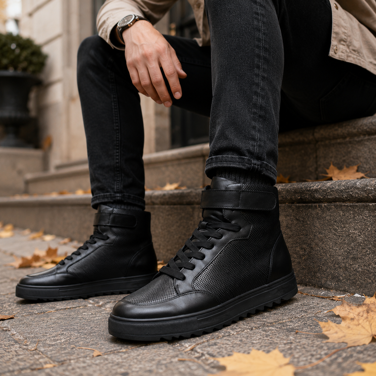 BUTY PODWYŻSZAJĄCE STEFANO +8 CM